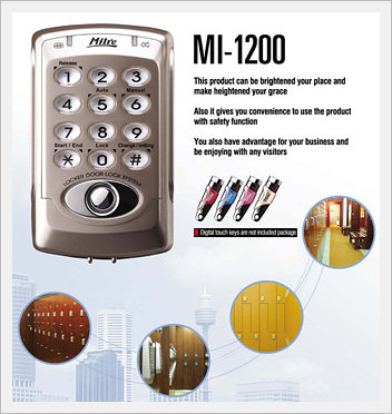 قفل رمزی میلره مدل MI 1200 قفل دیجیتال با استفاده از کد رمز قفل رمزی برای درب کمد و درب هتل و خوابگاه