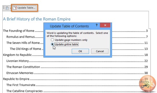 فهرست گذاری مطالب پایان نامه بصورت خودکار فهرست-کردن-مطالب-یا-عناوین-پایان-نامه-بصورت-خودکار-فهرست-پایان-نامه-بهم-ریختگی-فهرست-فهرست-خودکار-منوی-Refrences-تب-Table-of-Contents-پایان-نامه-Update-Table-فهرست-گذاری