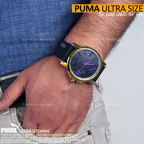 ساعت پوما puma ultra size طلایی تصویر ساعت پوما puma ultra size طلایی